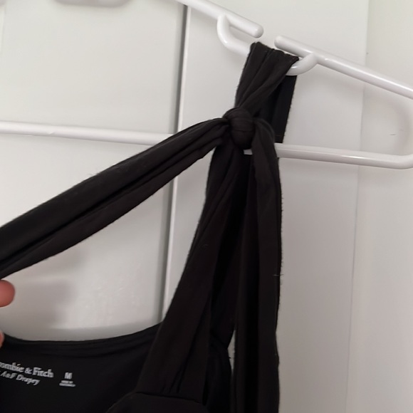 Abercrombie & Fitch Bare Shoulder-Tie Bodysuit One-Piece Thong Back Soft Drapey - Picture 6 of 6